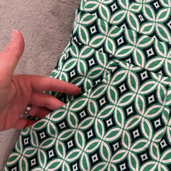 Boden Florrie Jersey Cotton Dress Gemoetric Pattern 12 Long 12L Tall - Picture 3 of 7